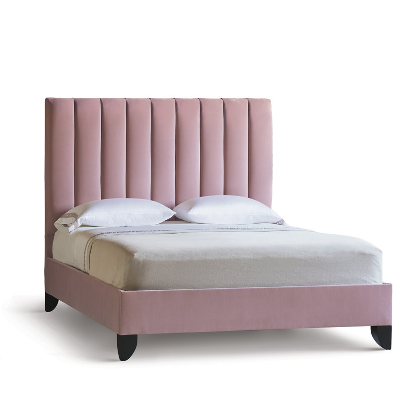 Tête de lit tapissier Kyler, Grand, Rose