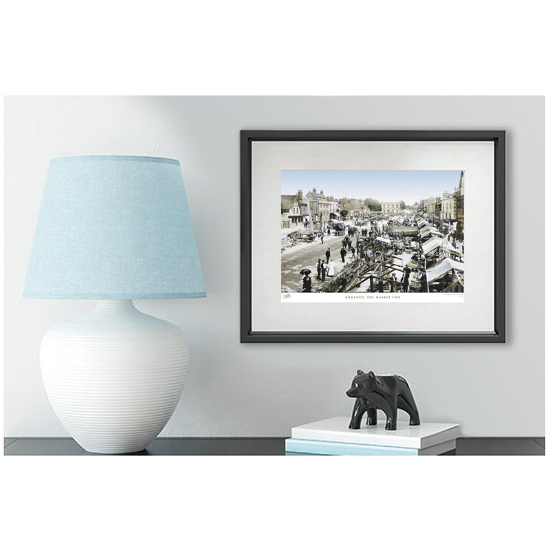 Romford, The Market 1908 by Francis Frith - Single Picture Frame Print, 40cm H x 50cm W x 2.3cm D