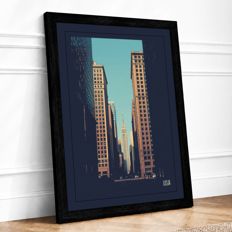 Urban Canyon: Art Deco - Framed Print, A1 - 84.1 x 59.4 cm, Black
