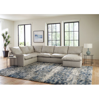 3 - Piece Genuine Leather U-Shaped Sectional