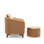 Upholstered Barrel Chair with Footstool-1488768570