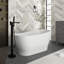 Baignoire de trempage autoportante en acrylique 66,93 po x 31,5 po