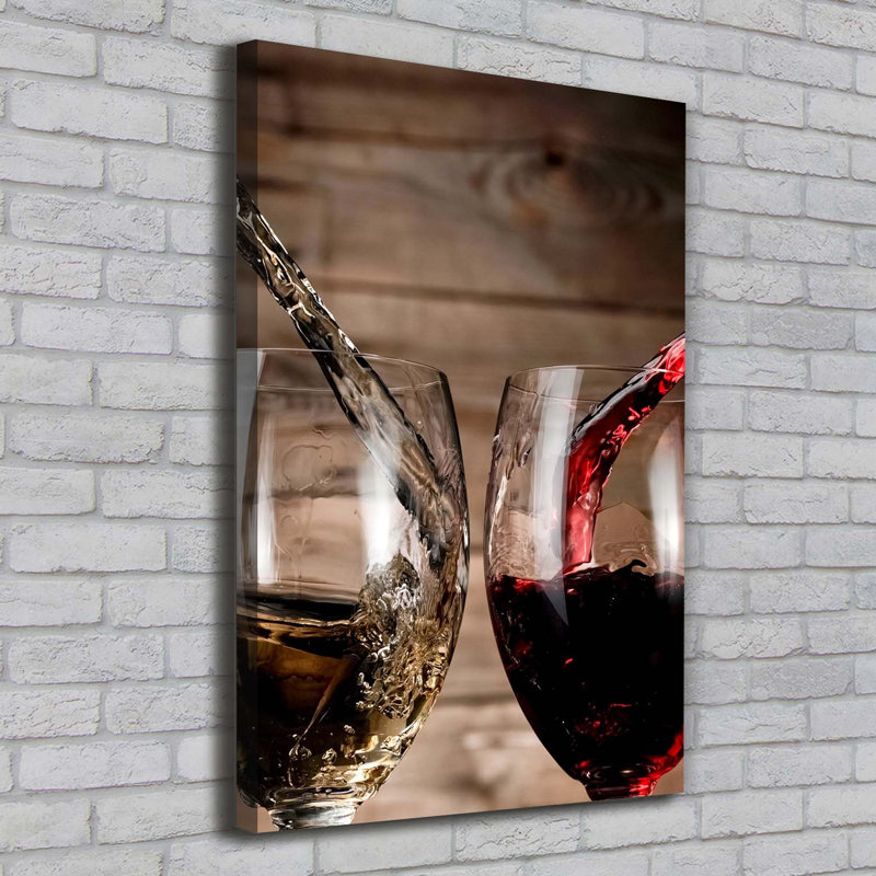 Wine In Glasses - Wrapped Canvas Print