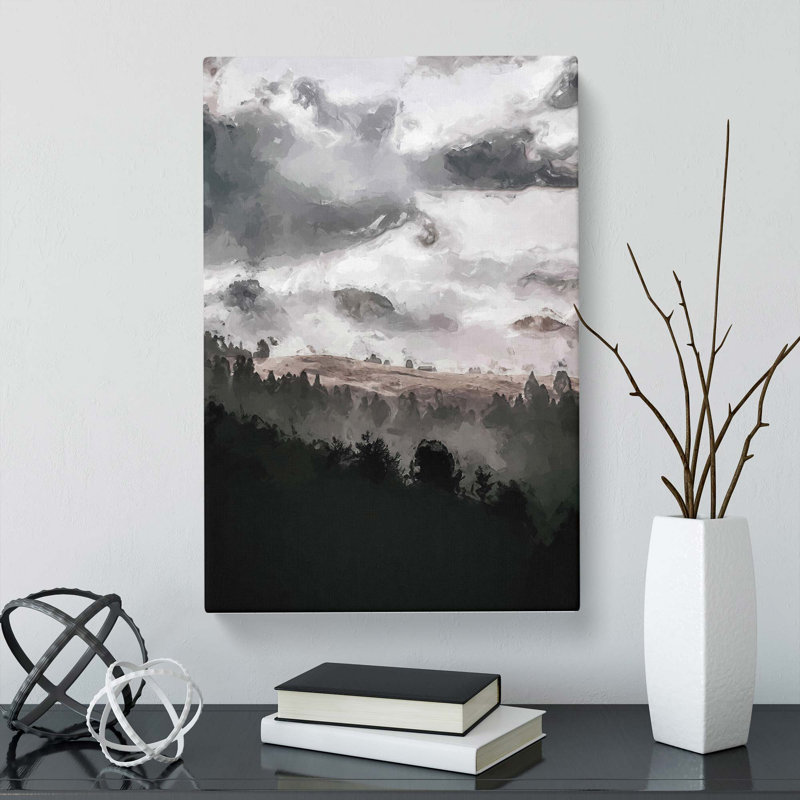 Mist Over Wurzjoch In Italy In Abstract - Wrapped Canvas Painting, 50cm H x 35cm W x 3cm D