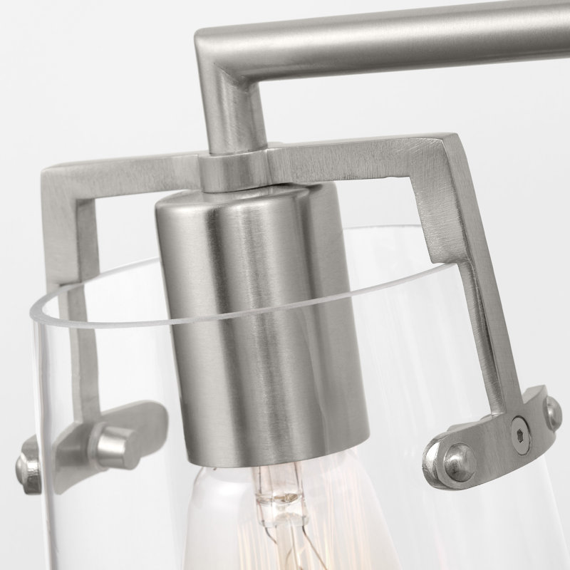 Crofton Vanity Light, Brushed Steel, 4