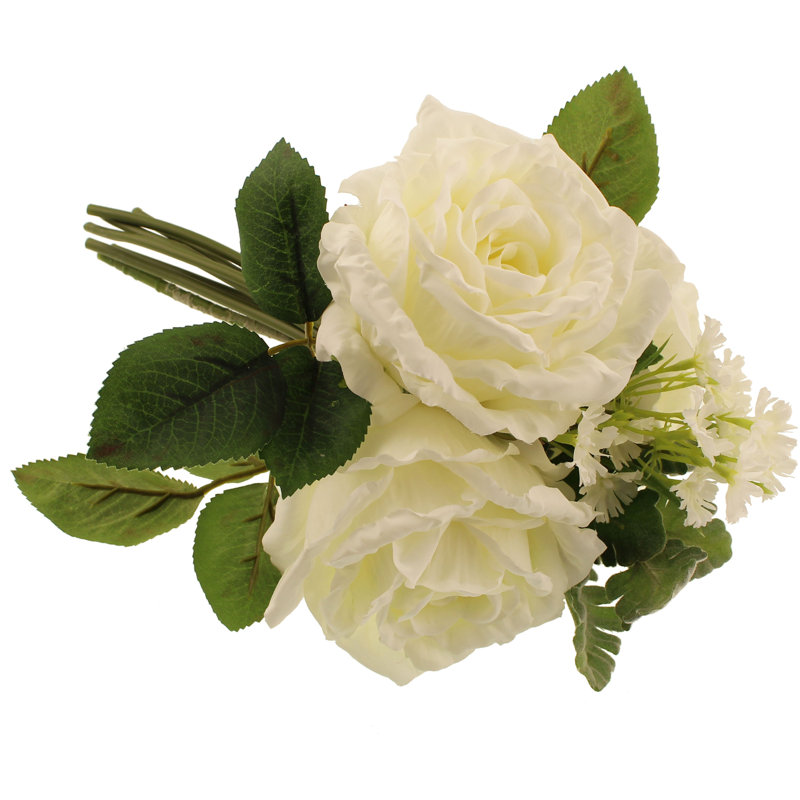 Artificial Rose, White