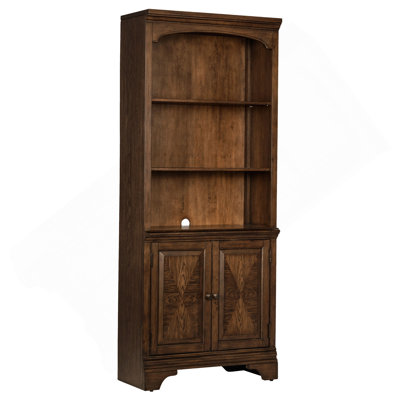 Bibliothèque Stigham en chêne bruni avec armoire à 2 portes