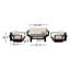 Sterling 4-Piece Outdoor Seating Group with Swivel Chairs and Sunbrella Cushions