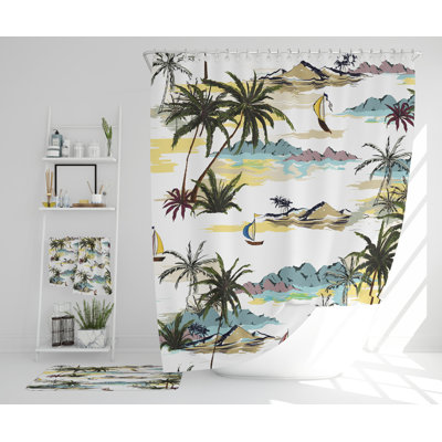 Nathain Polyester Shower Curtain Set