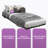 Floating Metal Bed Frame with LED Lights and Charging Station-1499429697