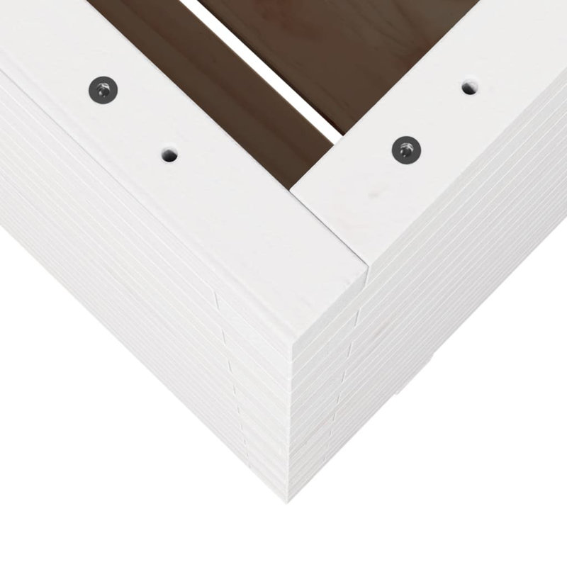 Wood Planter Box, 72.5cm H x 60cm W x 60cm D, White