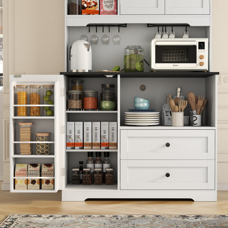 Armoire de rangement pour garde-manger, Blanc