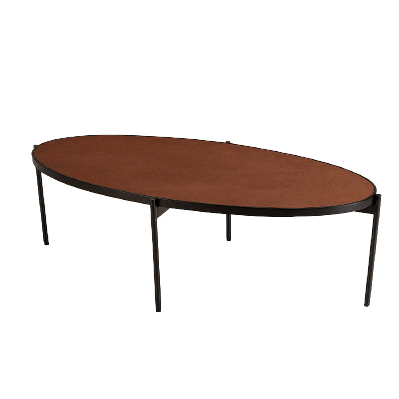 Basile Four Leg Coffee Table, Rust