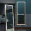 LED aluminum alloy frameless rectangular silver full-length mirror with stand Bathroom Vanity Mirror for Bedroom Entryway, Living/Dressing Room-106864606