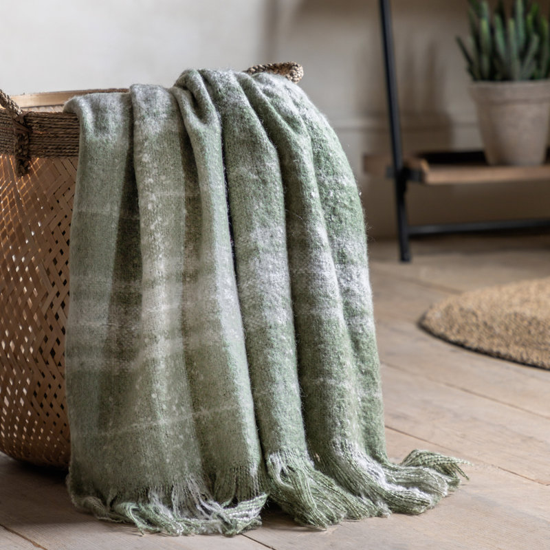 Bubovice Throw Blanket, Olive