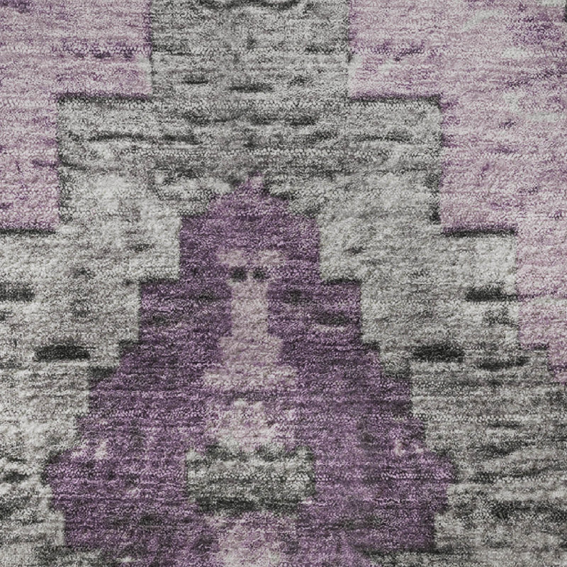 Premium Machine Washable Jakiyra AMF1890 Aztec Rug, Round 8'
