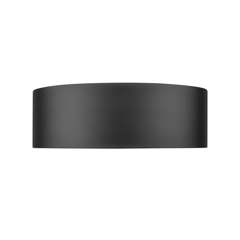 Plafonnier encastré 1 lumière 12,25 po Silvio, Noir mat