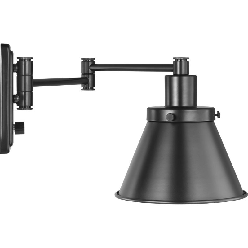 Oakpark Swing Arm Sconce, Black