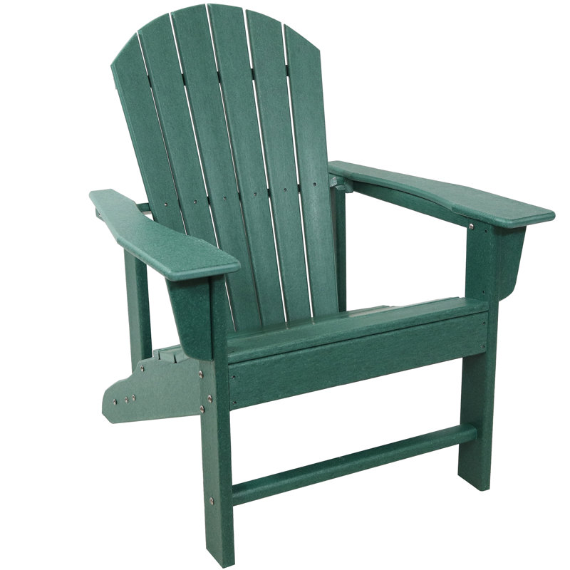 Chaise Adirondack pliante en plastique / résine Luebbert - Vert, Vert