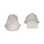 Modern Textured Face Bookends - Decorative Sculptural Resin Book Ends for Bookshelf, Desk Styling, or Home Decor - Set of 2, 9", White