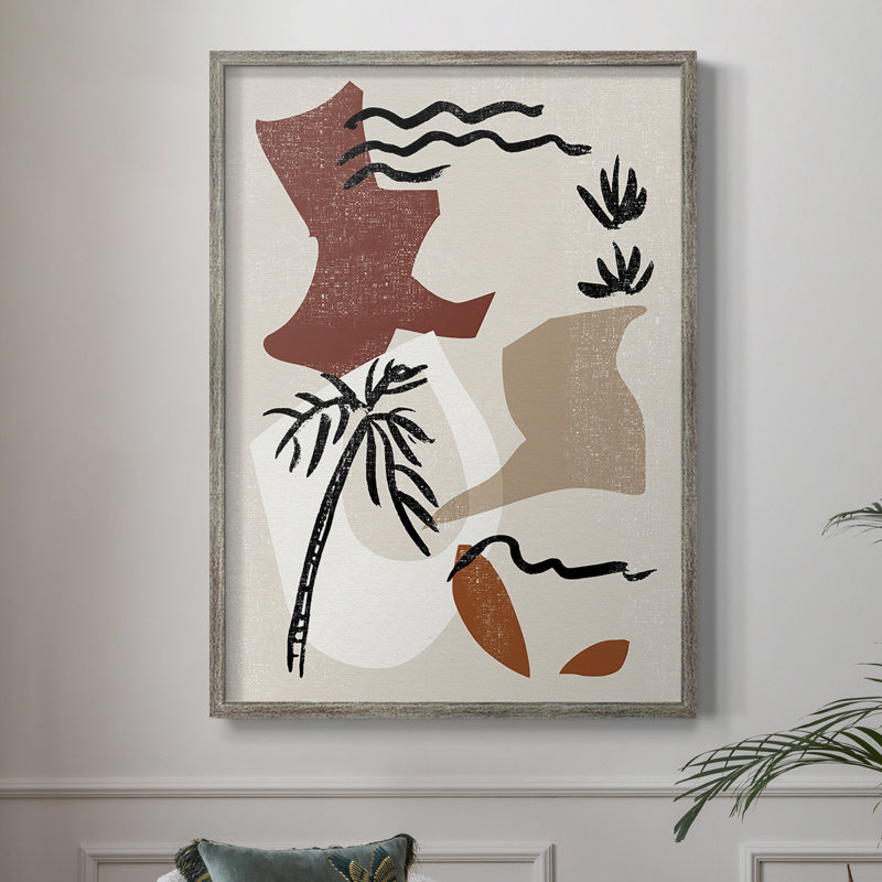 «Soft Palms II», reproduction encadrée - bois massif, H 30 po x l 24 po