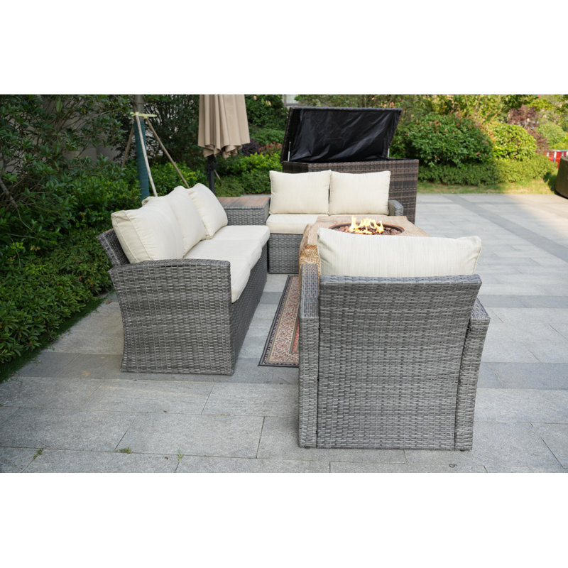 Collyns 6 - Person Patio Conversation Set with Cushions