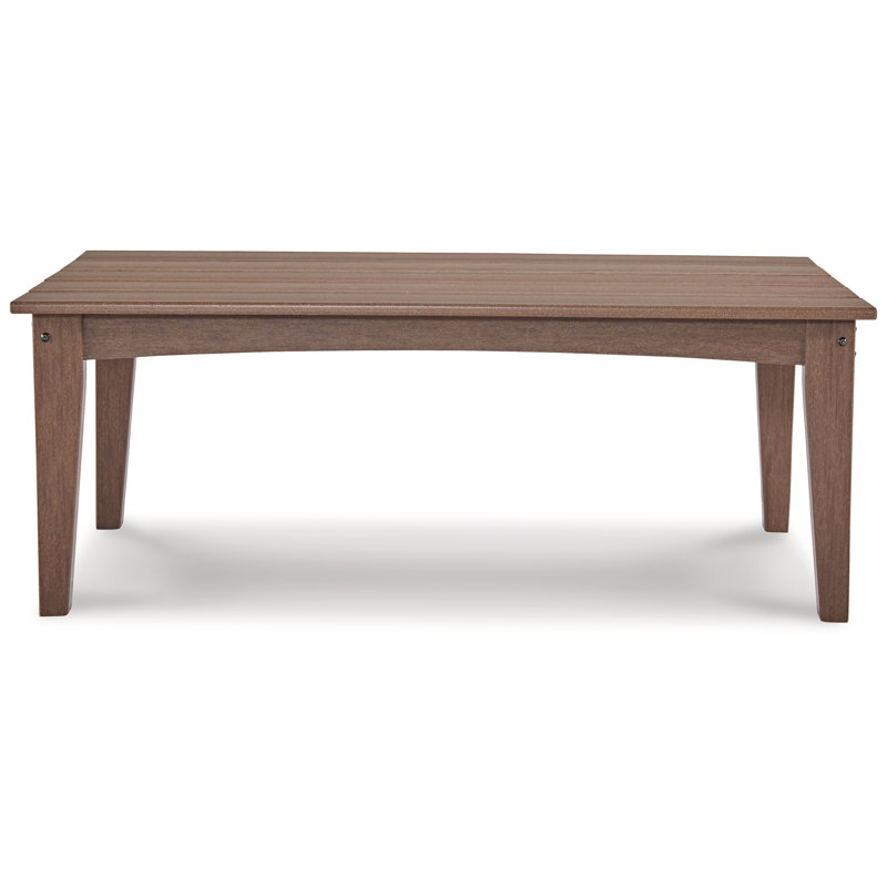 Emmeline Rectangular Outdoor Coffee Table , in. W in. D, Brown