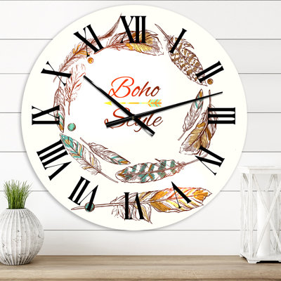 Horloge murale bohème et éclectique