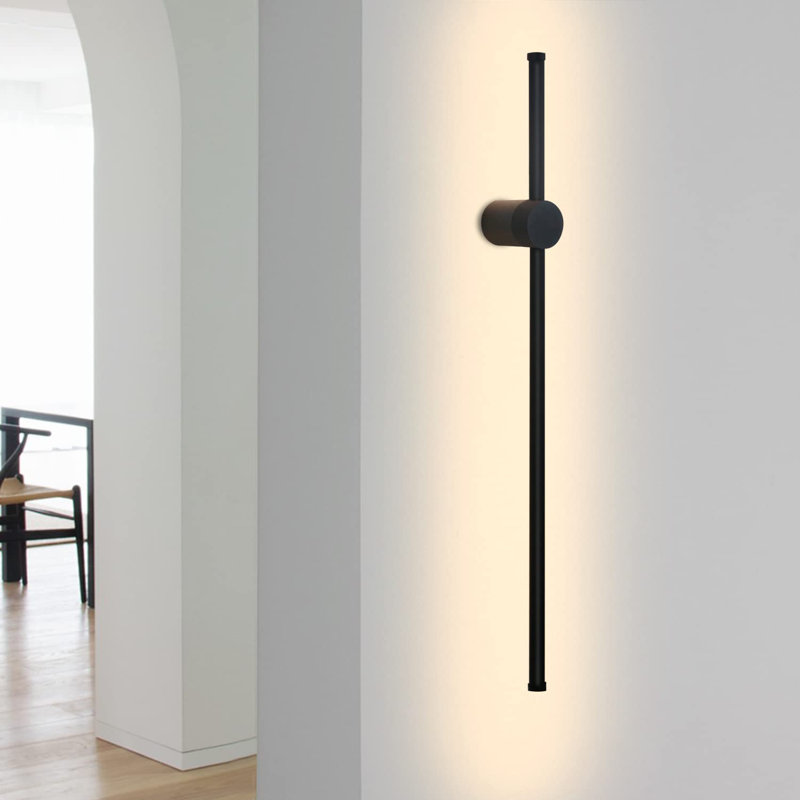 LED Wall Light 1-Light Black Long Design 3000K Warm White Ashtynn