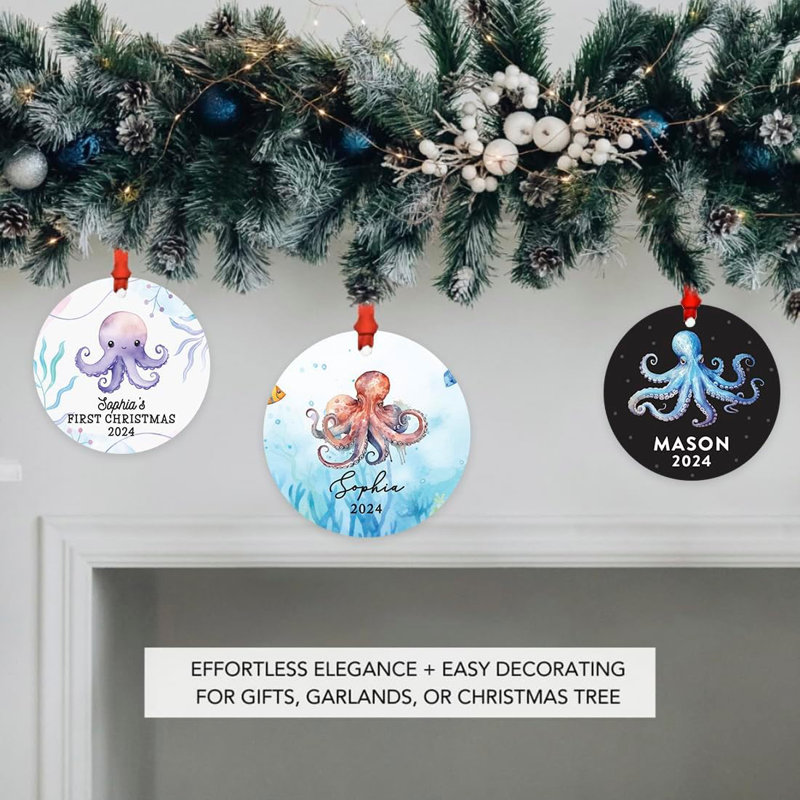 Décoration de sapin de Noël mignonne en métal sur mesure pour enfants, garçons et filles, Oui