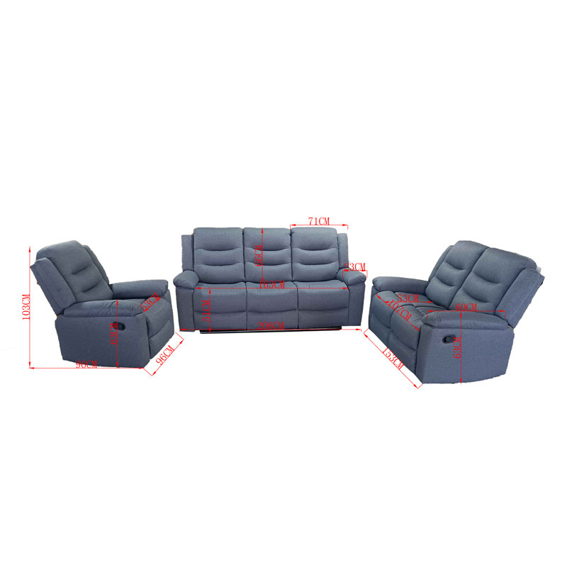 96cm Wide Standard Recliner, 1, 103cm H x 96cm W x 53cm D 