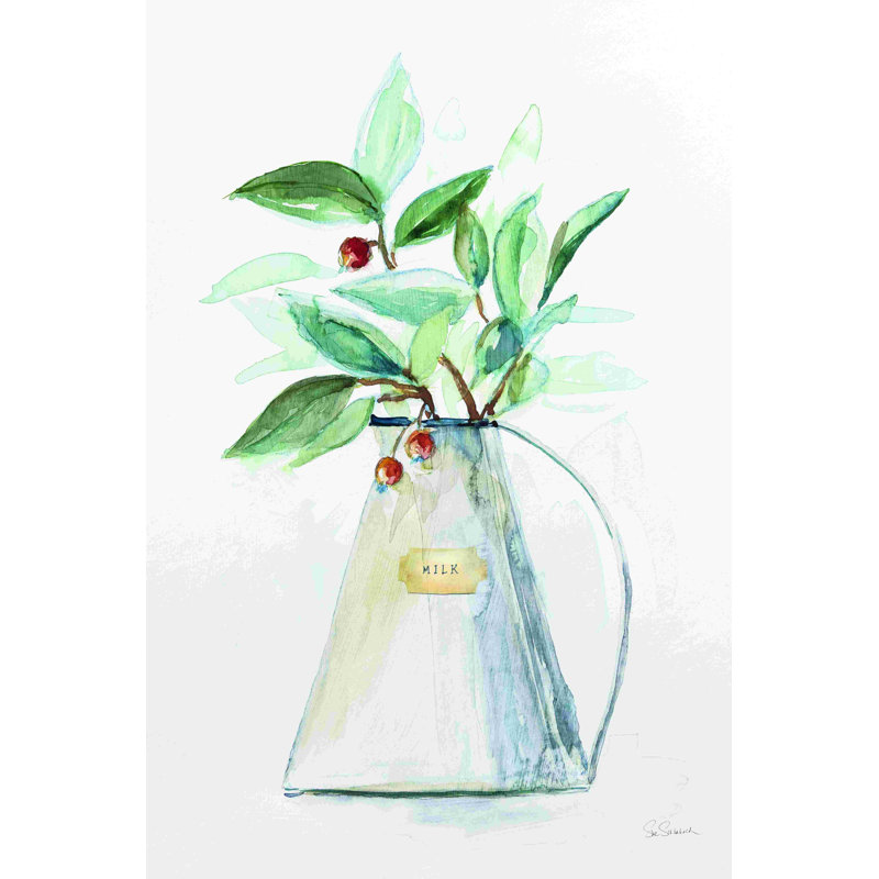 «Market Greenery» par Sue Schlabach - peinture sur toile tendue, H 18 po x l 12 po