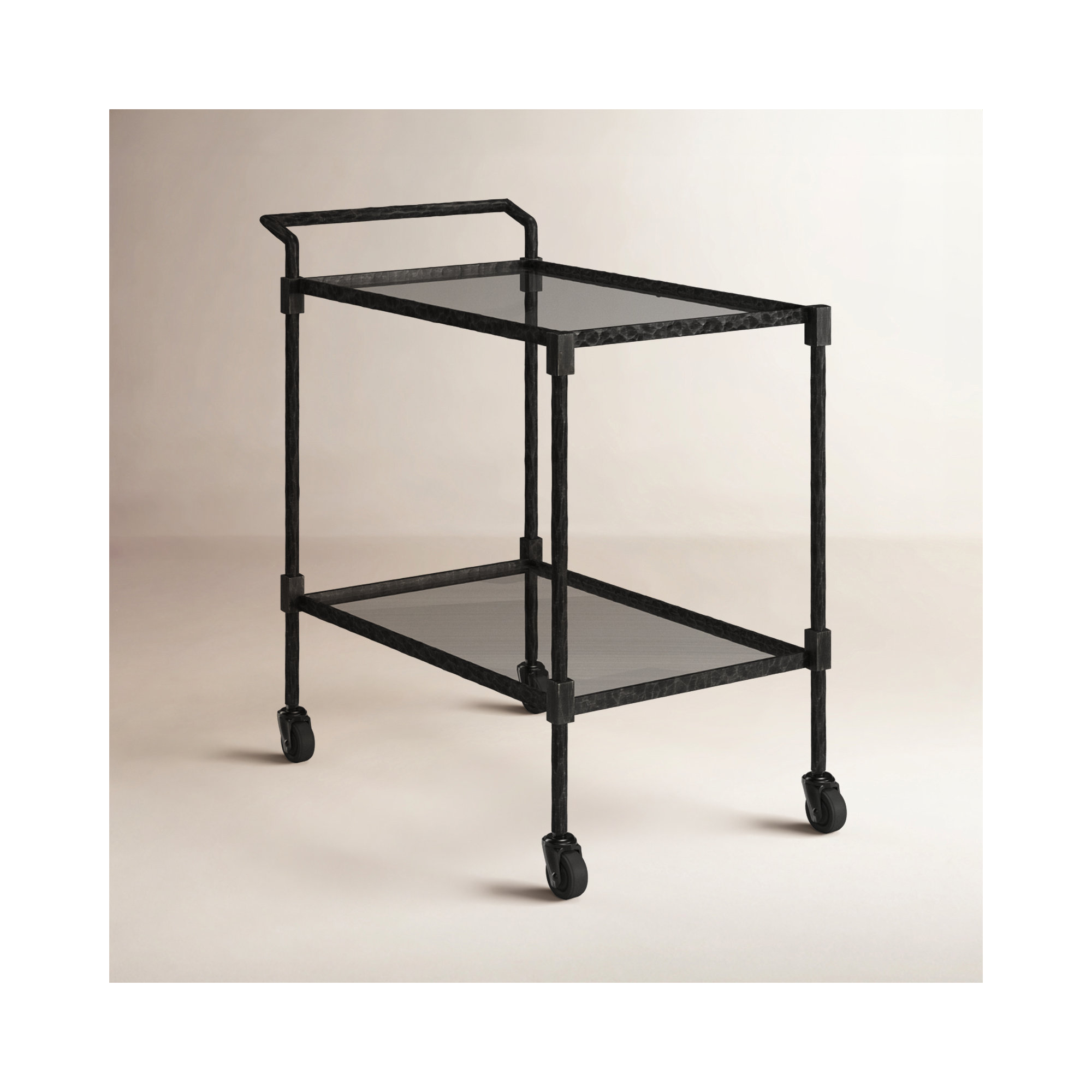 Claudia Metal and Glass Bar Cart