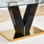 Table de salle à manger rectangulaire en verre, plateau en verre trempé, support en forme de V-1442756075-1442756072-1442756068