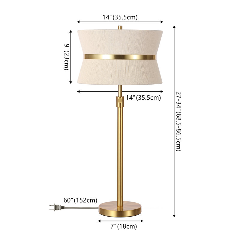 Lampe de table réglable en fer Carlymay