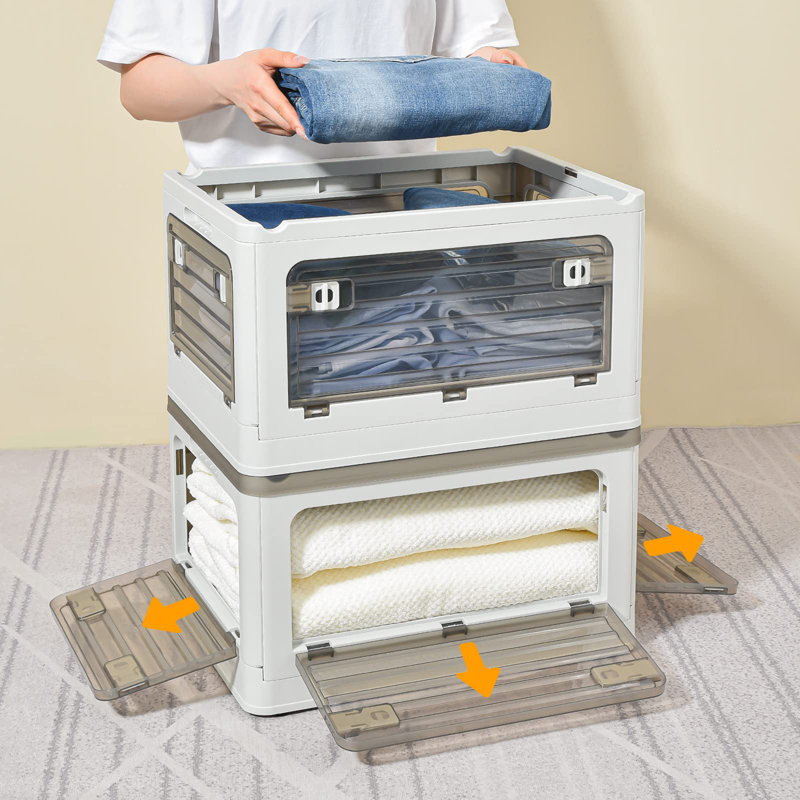 Bac de rangement Rebrilliant, Gris