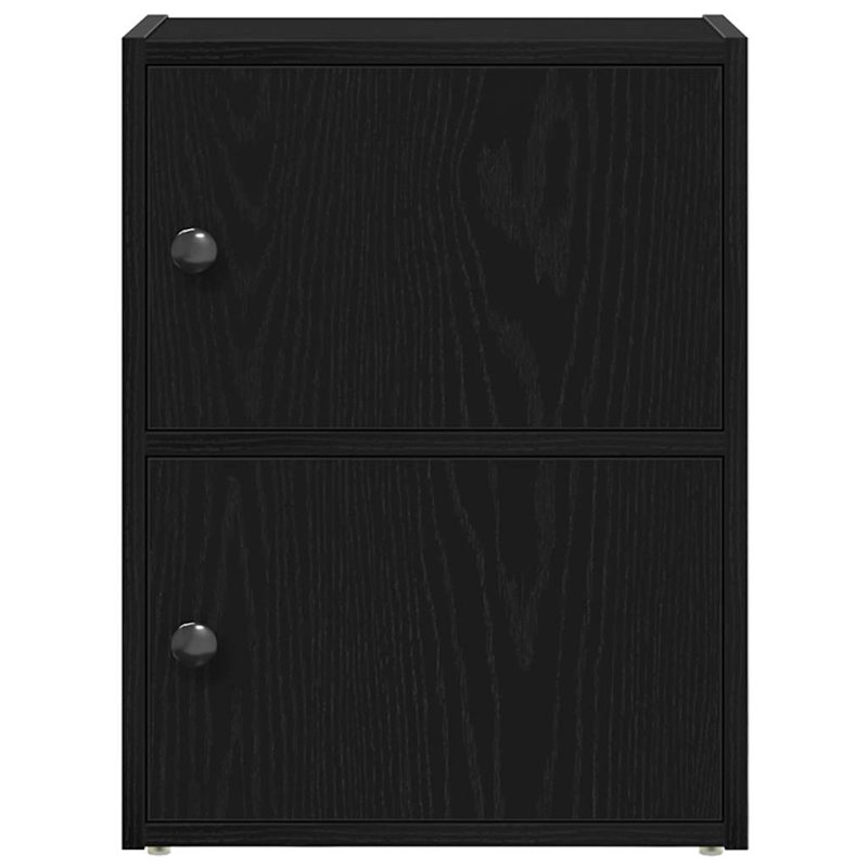 Shanetra 40cm W Bookcase, (2 Shelves) 52cmH x 40cmW x 24cmD, Black Oak