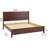 Hibir Rustic Solid Pinewood Bed Frame with Protective Top Trim, Modern Farmhouse Master Bedroom Platform Bed, Heavy-Duty Slat Support Base, No Box Spring Needed, Premium Style-123418555-123297193