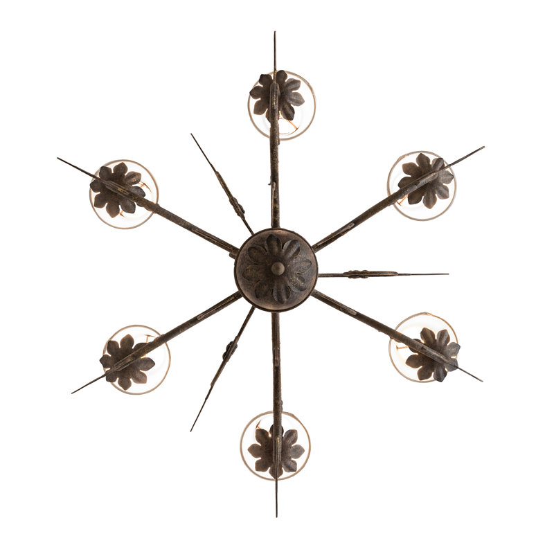 31" Wide Bordeaux 6 Light Chandelier