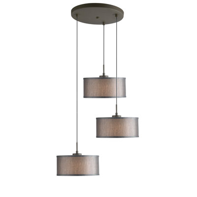 Luminaire suspendu tambour à 3 lumières Melnik