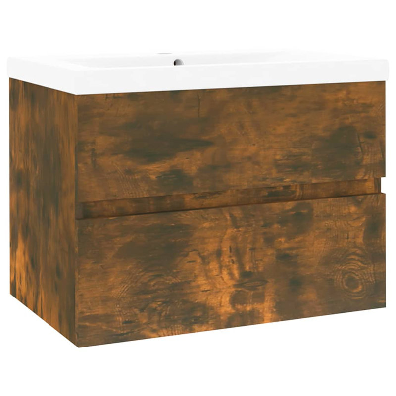 Leesah 600mm Single Bathroom Vanity with Basin, Smoked Oak