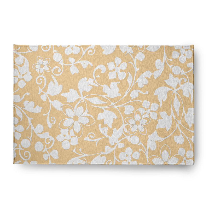 Ingunn Chenille Floral Indoor Rug, Rectangle 4' x 6'