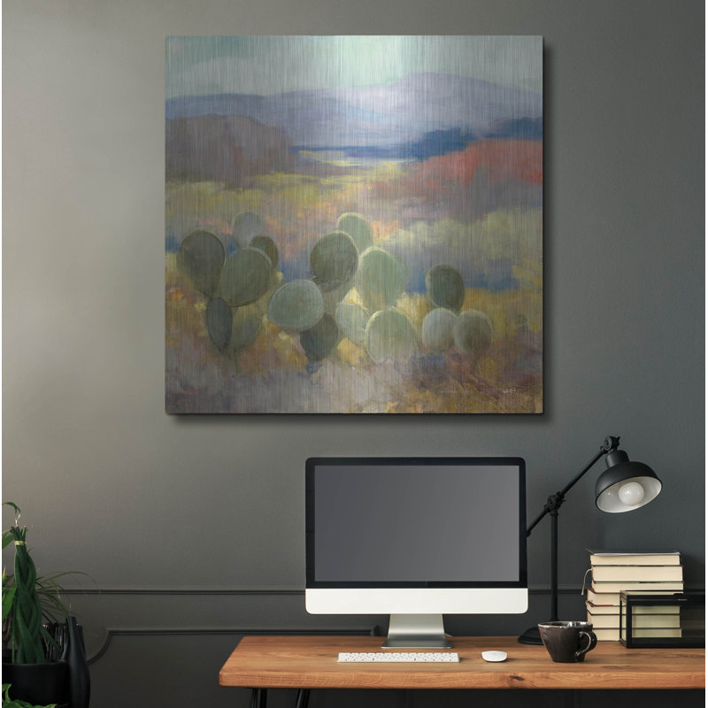 Art mural en métal Winston Porter «High Desert 2» par Julia Purinton, H 36 po x l 36 po