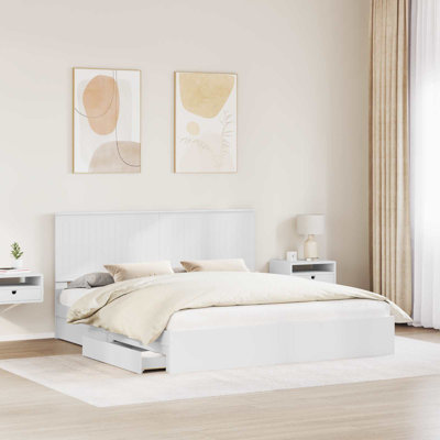  Bed Frame With Drawer Engineered Wood
