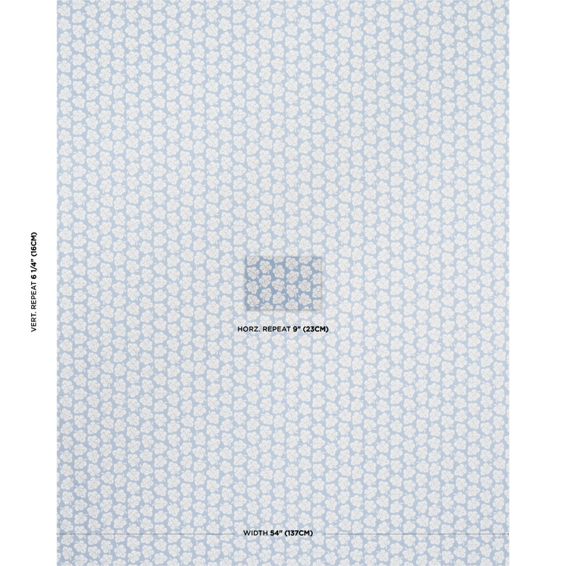 Schumacher X Rita Konig Olive Fabric, Sky