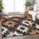 Machine Washable Indoor/Outdoor Xhevrie Black Rug
