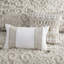 Housse de couette 100% coton taupe avec broderie en chenille élégante