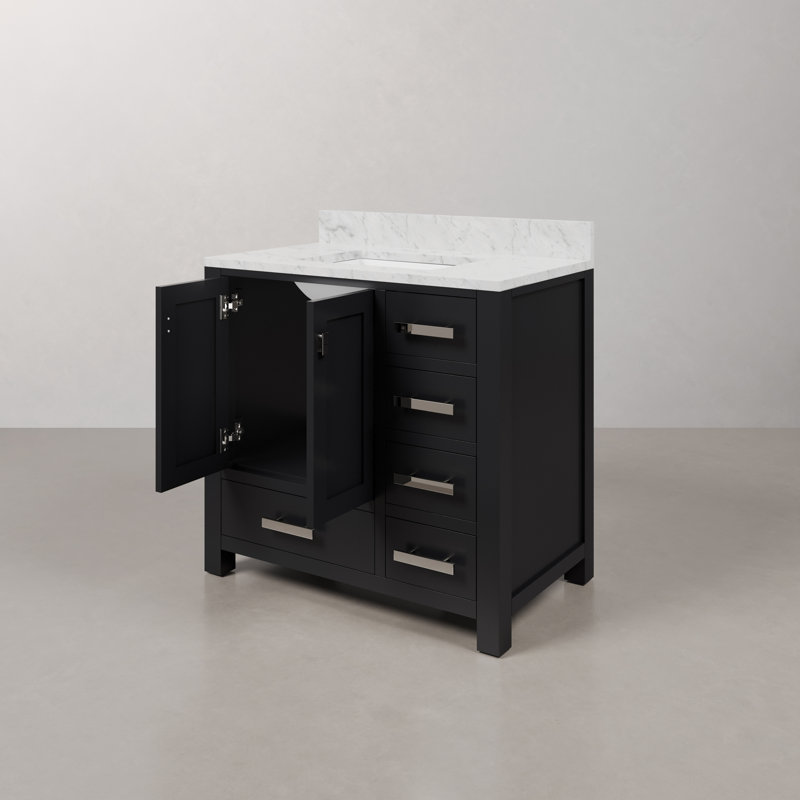 Steve 36'' W Single Vanity, Black