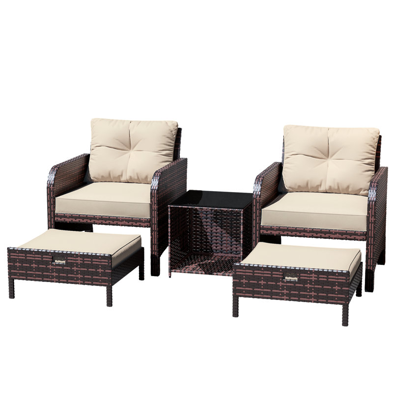 Ensemble de conversation avec coussins Lynae, Beige