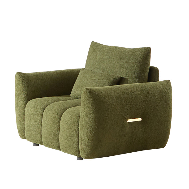Méridienne rembourrée en tissu Sef, canapé moderne, canapé d'appoint, Vert